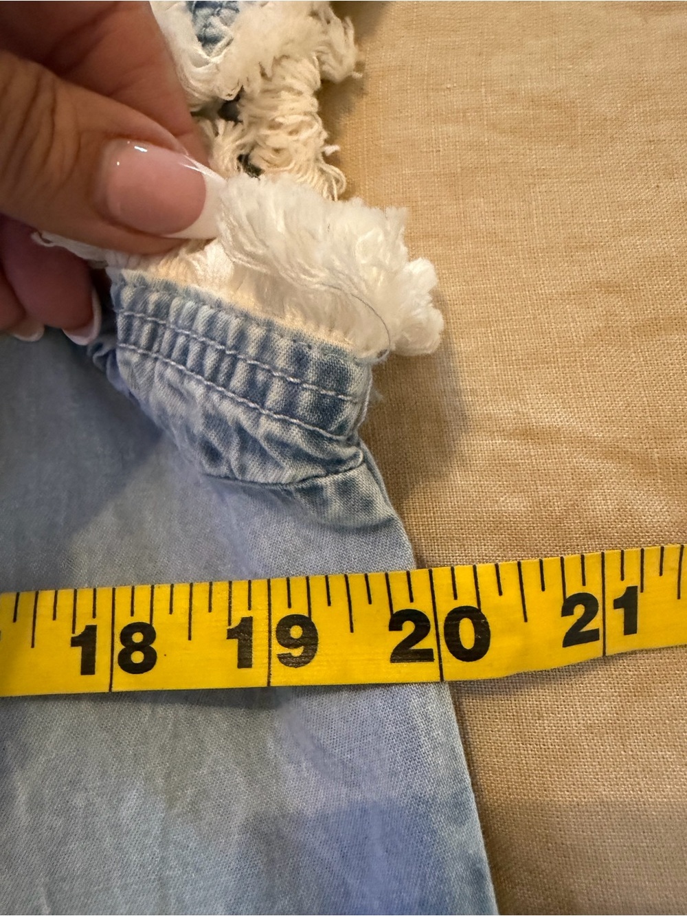 🌸THML Light Blue Ruffle Sleeve Smocked Neck Top🌸NEW - Picture 7 of 7